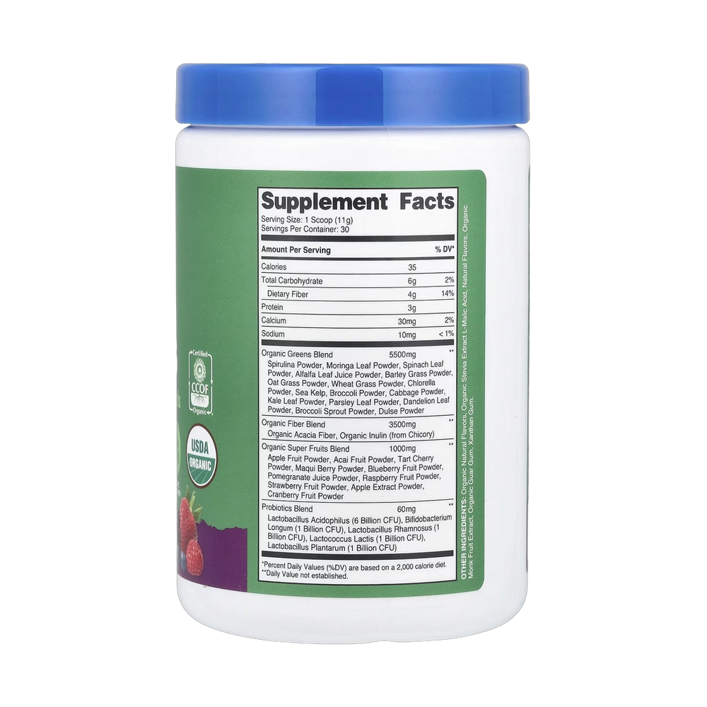 Nutricost, Organic Super Greens, Mixed Berry, 11.8 oz, 330 g