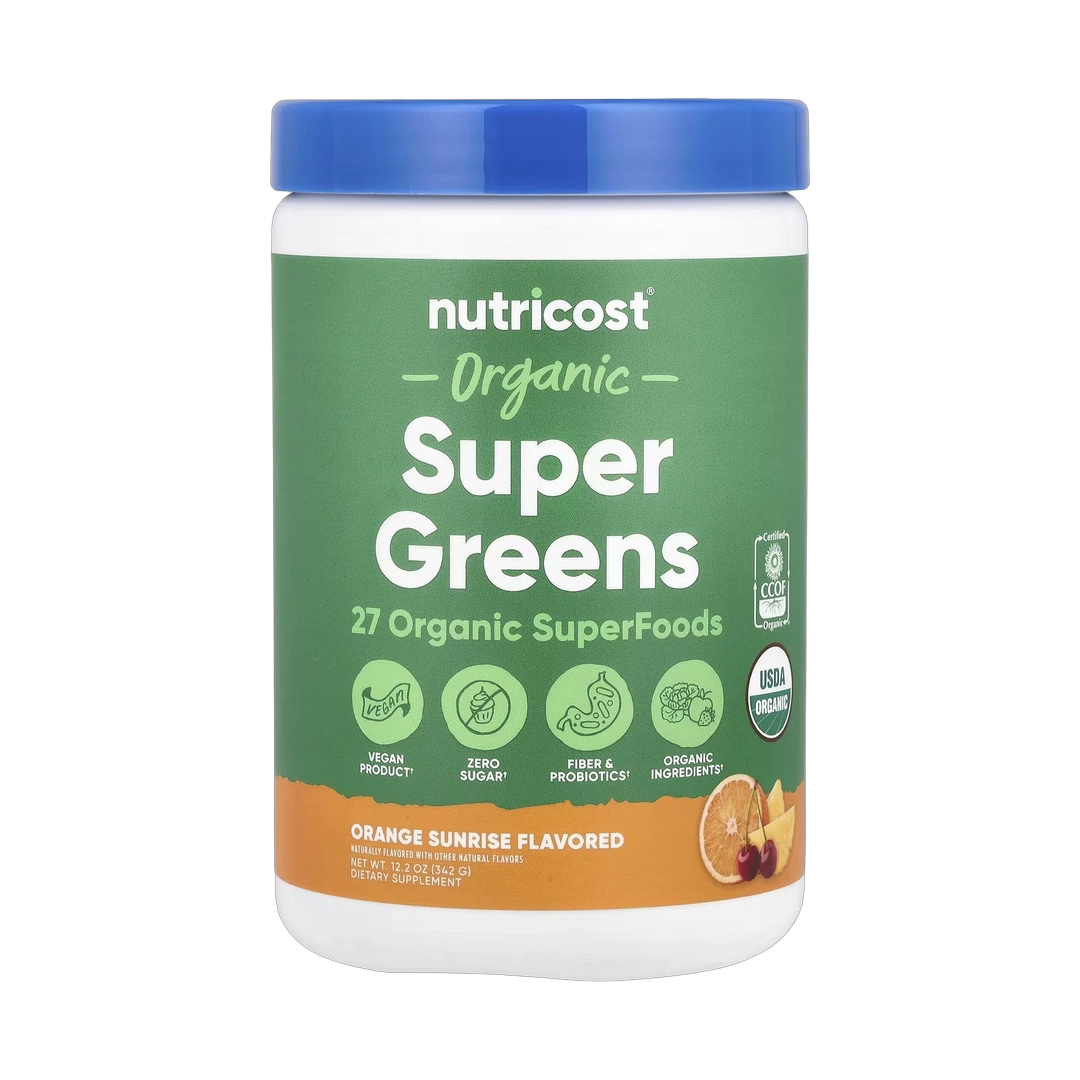 Nutricost, Organic Super Greens, Orange Sunrise, 12.2 oz (342 g)