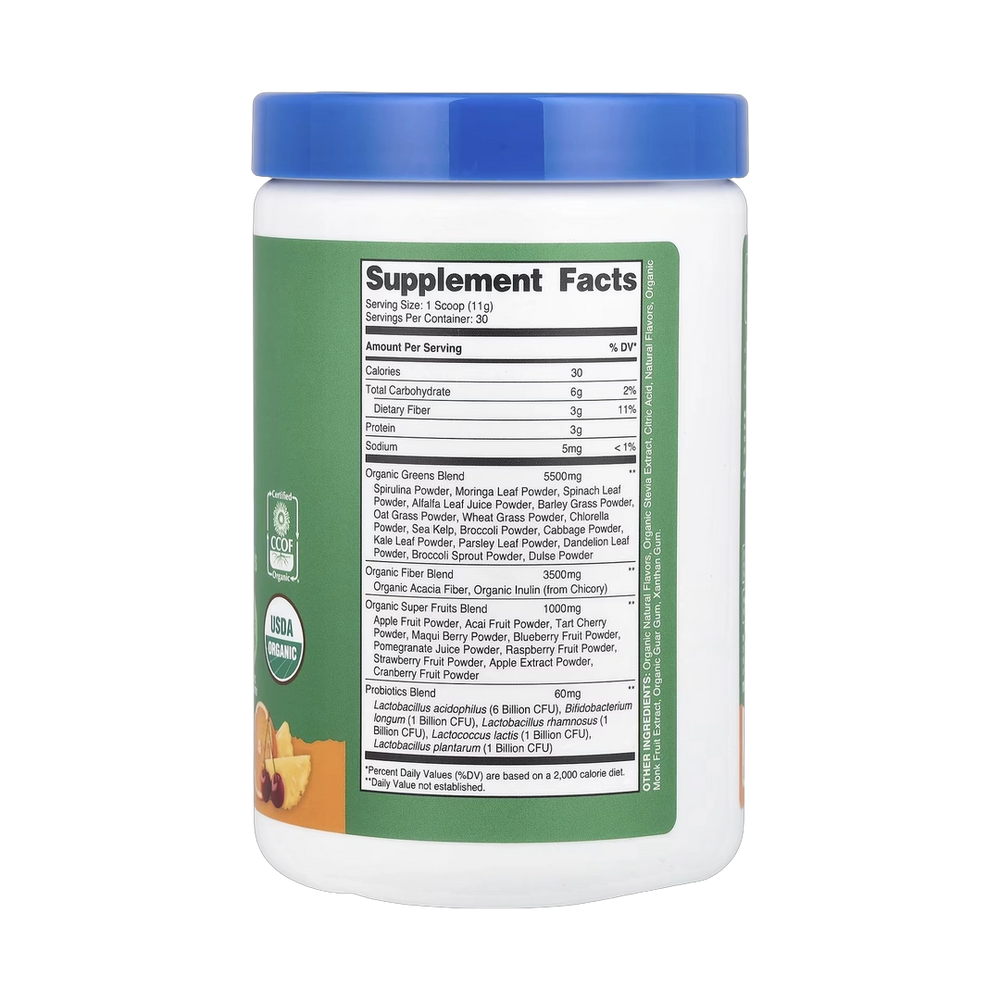 Nutricost, Organic Super Greens, Orange Sunrise, 12.2 oz (342 g)