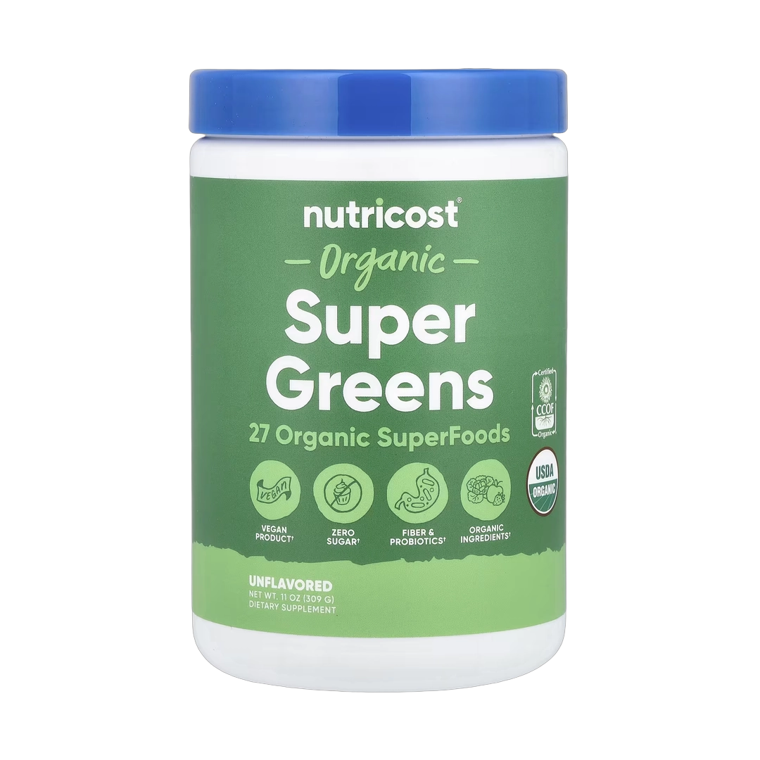 Nutricost, Organic Super Greens, Unflavored, 11 oz, 309 g