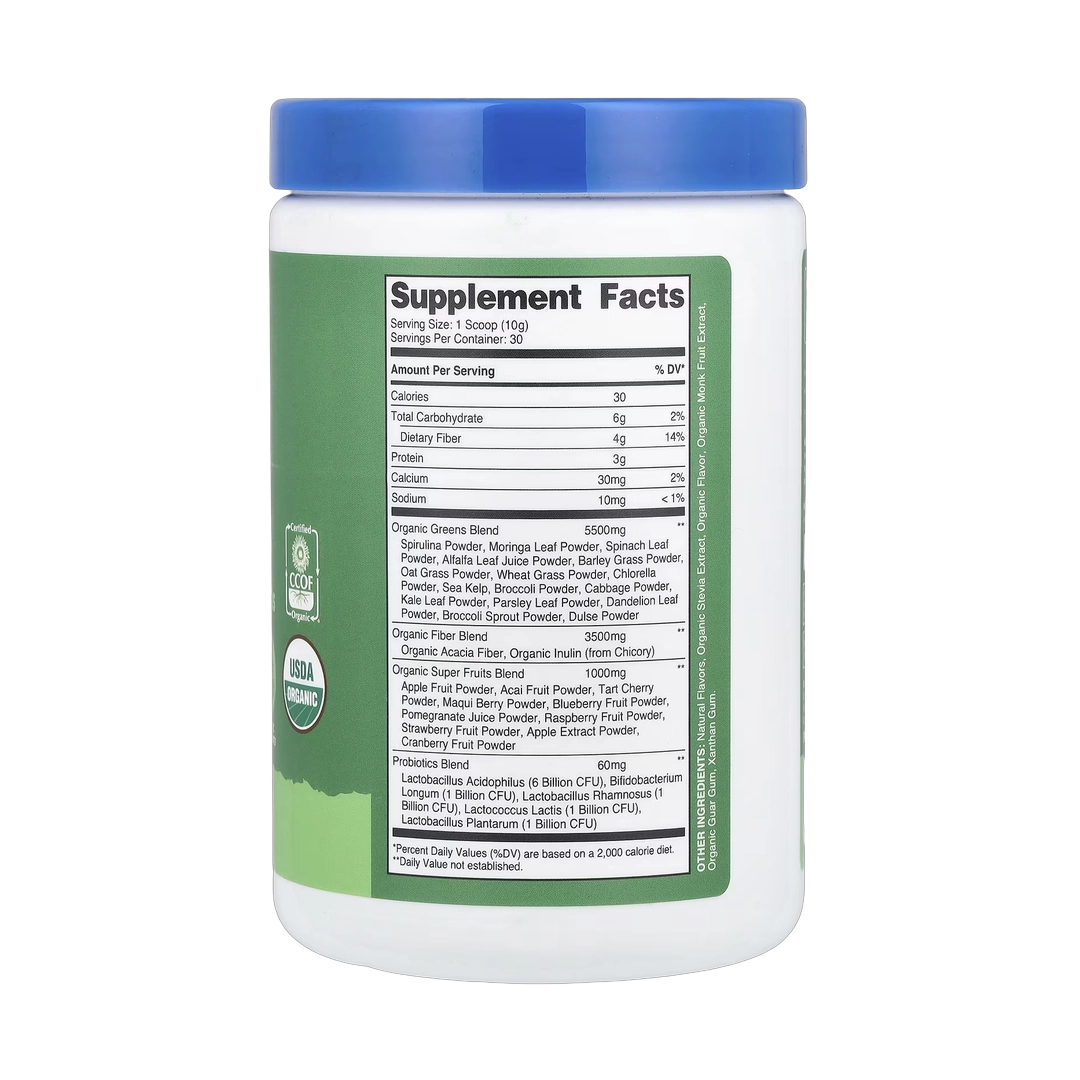 Nutricost, Organic Super Greens, Unflavored, 11 oz, 309 g