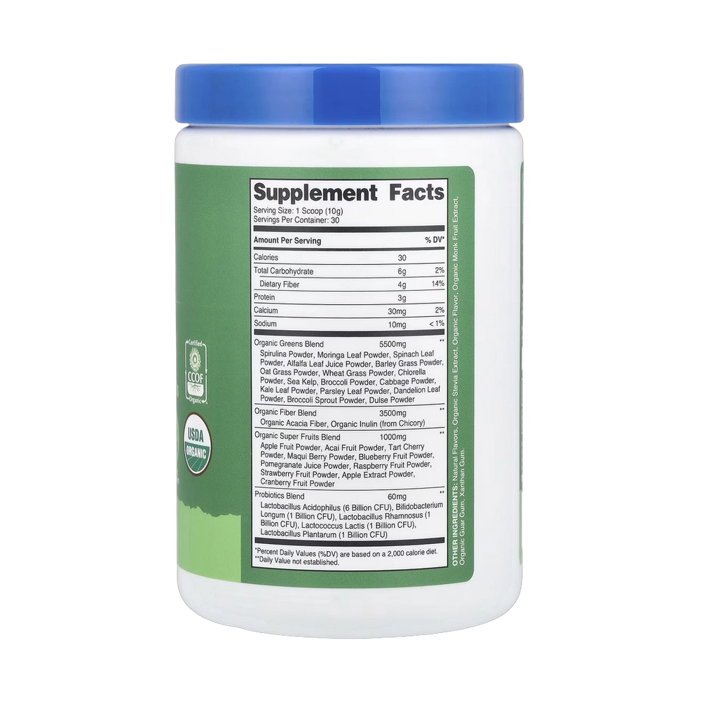 Nutricost, Organic Super Greens, Unflavored, 11 oz, 309 g