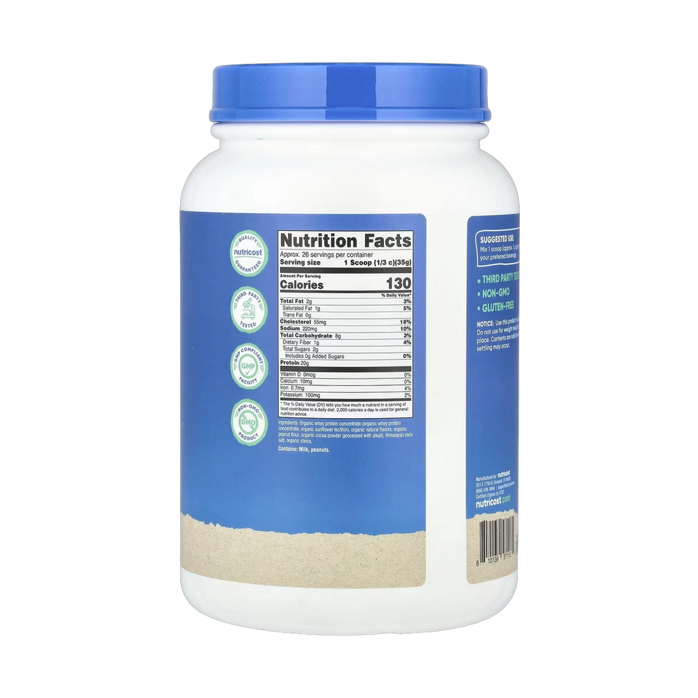 Nutricost, Organic Whey Protein, Chocolate PB, 2 lb, 907 g