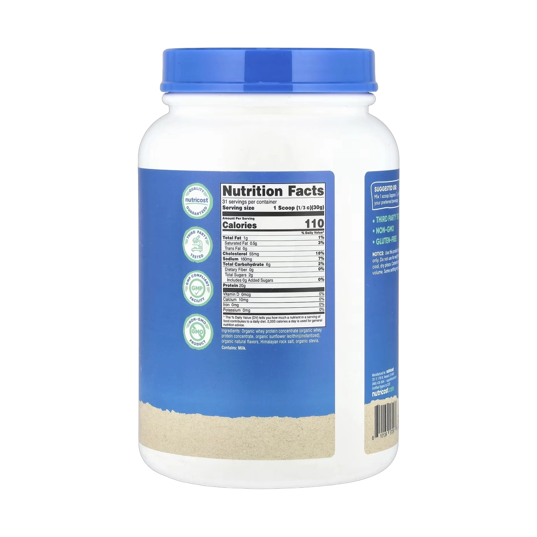 Nutricost, Organic Whey Protein, French Vanilla, 2 lb, 907 g