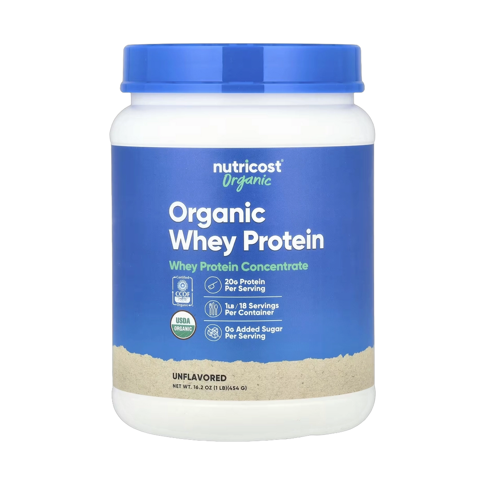 Nutricost, Organic Whey Protein, Unflavored, 1 lb, 454 g