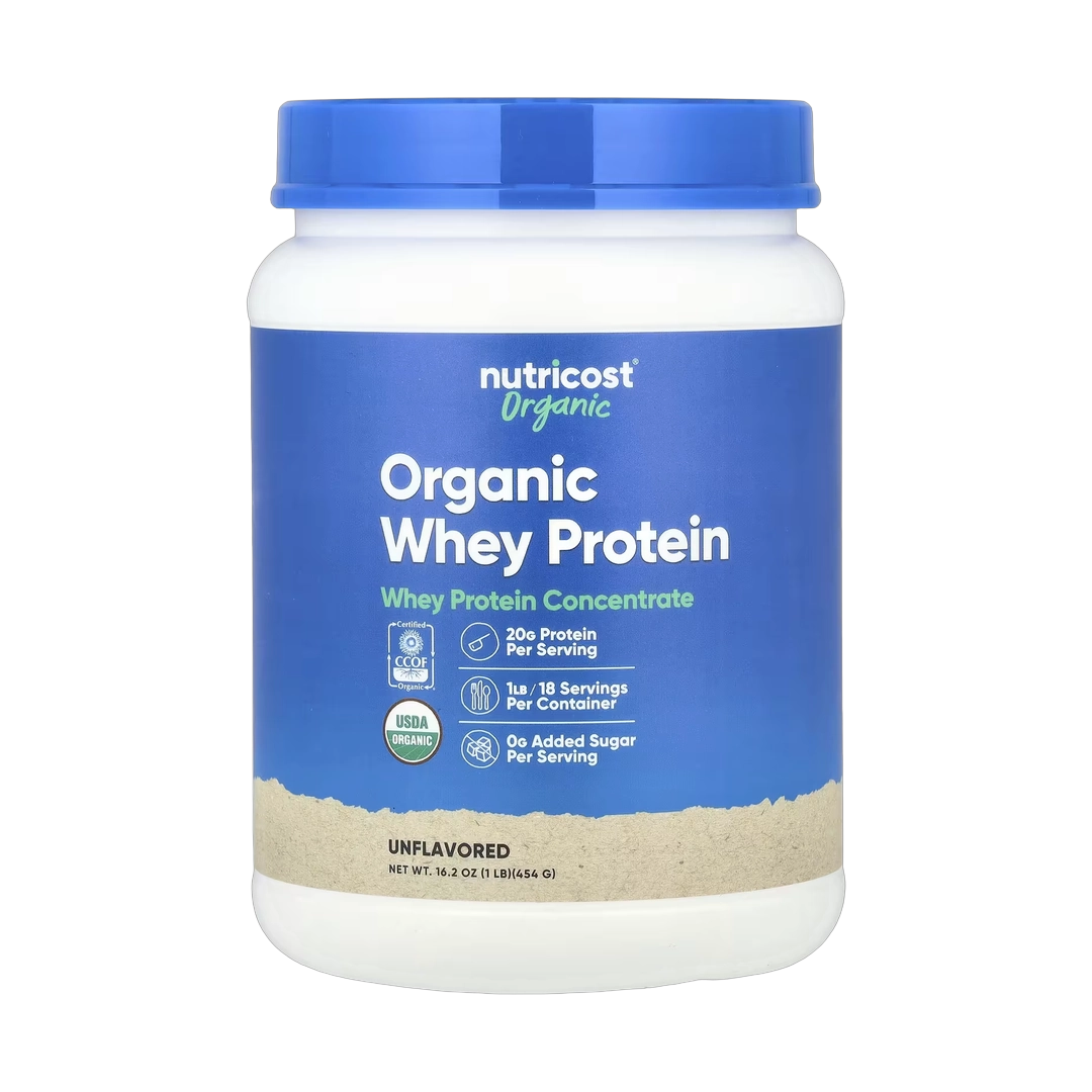 Nutricost, Organic Whey Protein, Unflavored, 1 lb, 454 g