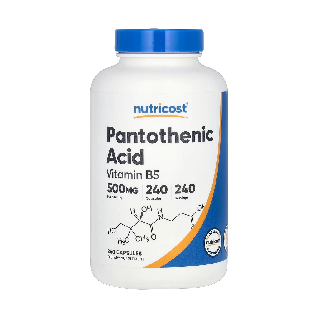 Nutricost, Pantothenic Acid, 500 mg, 240 Capsules