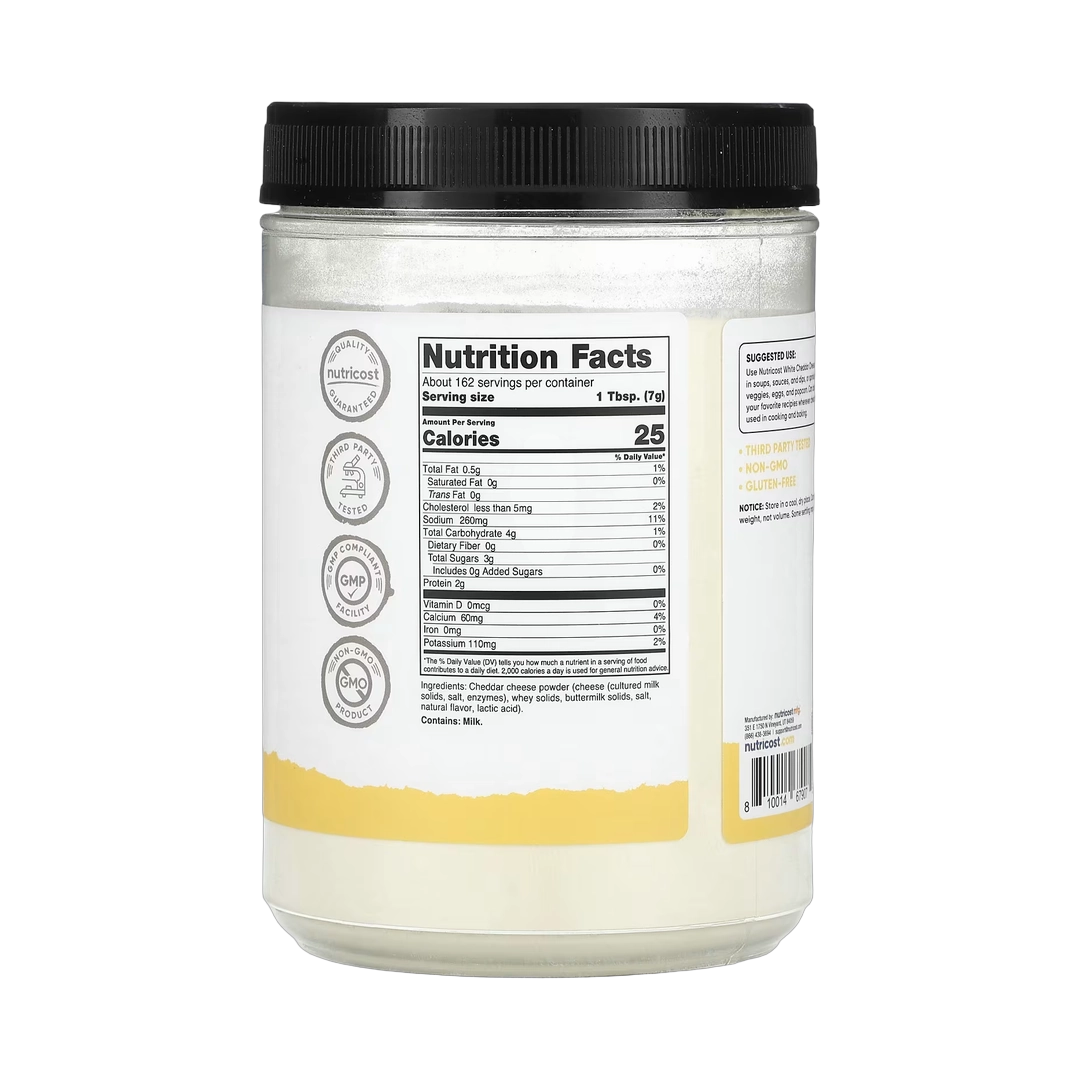 Nutricost, Pantry, White Cheddar Cheese Powder, 40.5 oz, 1,134 g