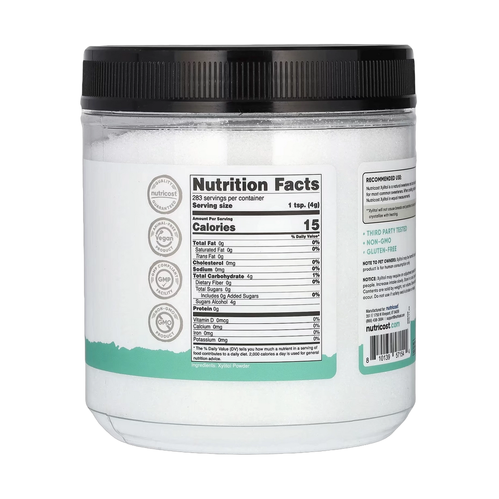 Nutricost, Pantry, Xylitol Powder, Plant-Based Sweetener, 2.5 lb, 1,134 g