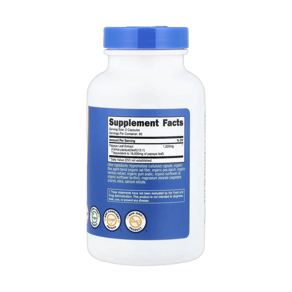 Nutricost, Papaya Leaf, 120 Capsules