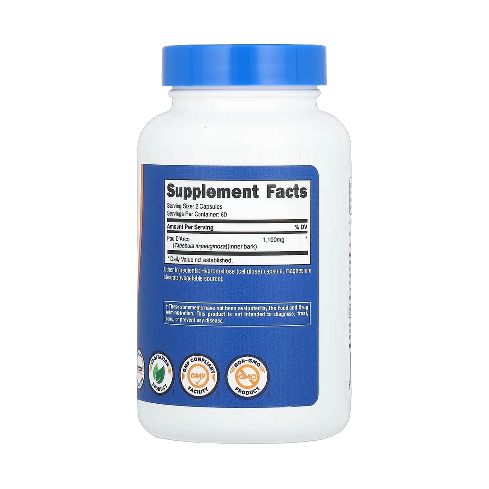 Nutricost, Pau D'Arco, 120 Capsules