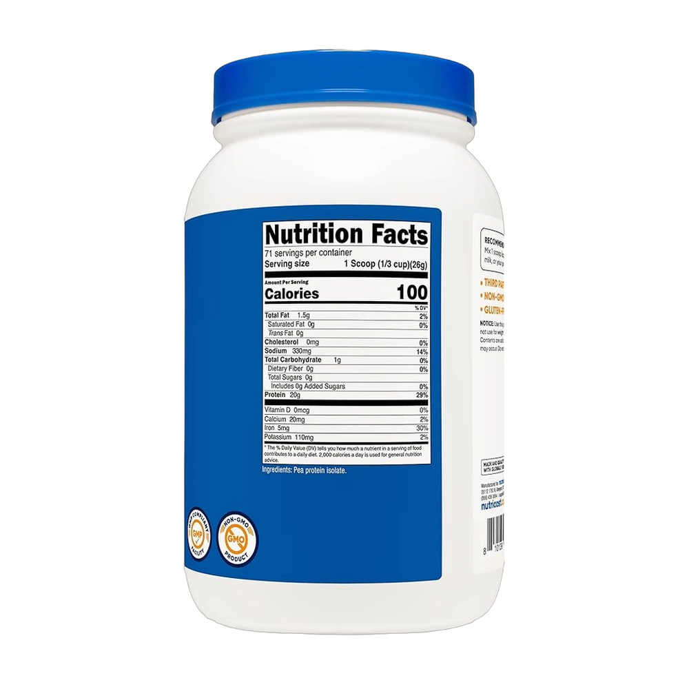 Nutricost, Pea Protein, Unflavored, 4 lb, 1,814 g