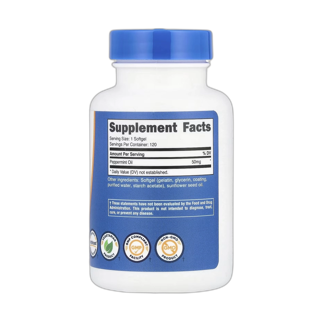 Nutricost, Peppermint Oil, 50 mg, 120 Softgels