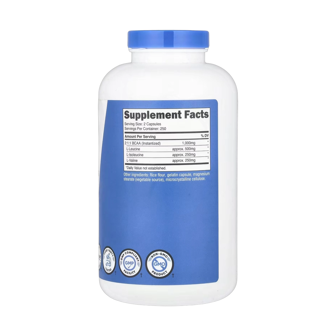 Nutricost, Performance, BCAA, 500 Capsules