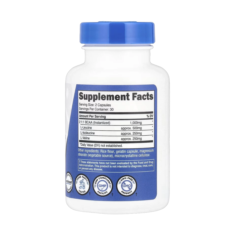 Nutricost, Performance, BCAA, 60 Capsules