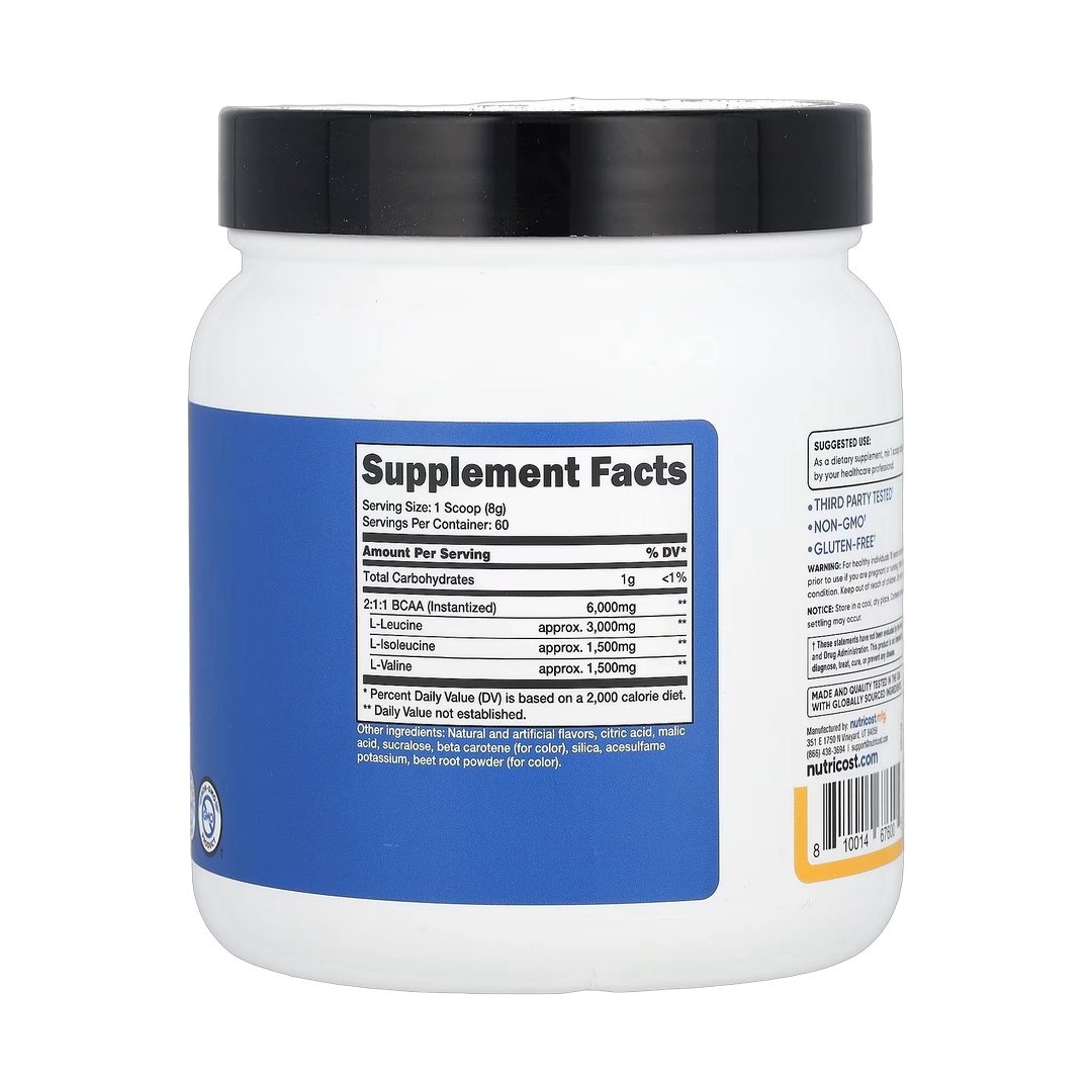 Nutricost, Performance, BCAA, Orange Mango, 17.1 oz, 480 g