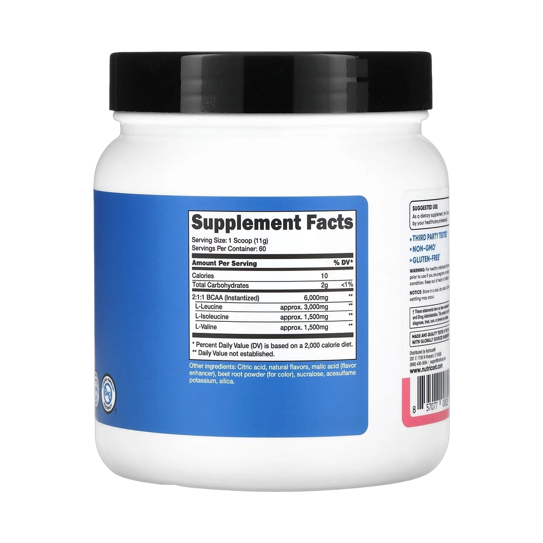 Nutricost, Performance, BCAA, Raspberry Lemonade, 1.5 lb, 660 g