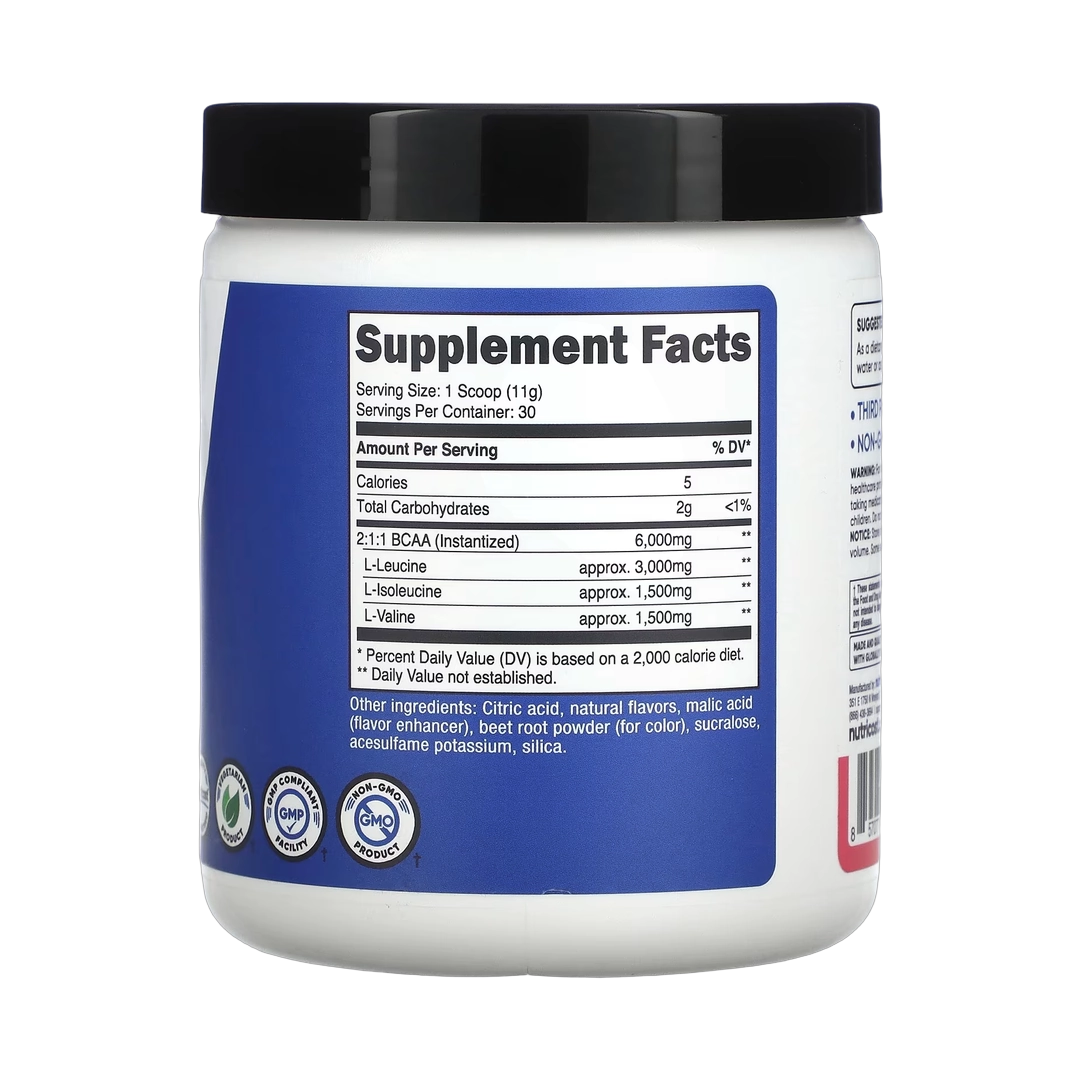 Nutricost, Performance, BCAA, Raspberry Lemonade, 11.8 oz, 330 g