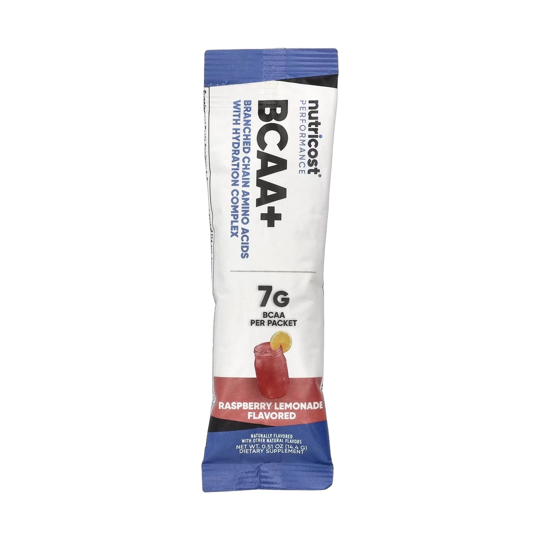 Nutricost, Performance, BCAA+, Raspberry Lemonade, 20 Packets, 0.5 oz (14 g) Each