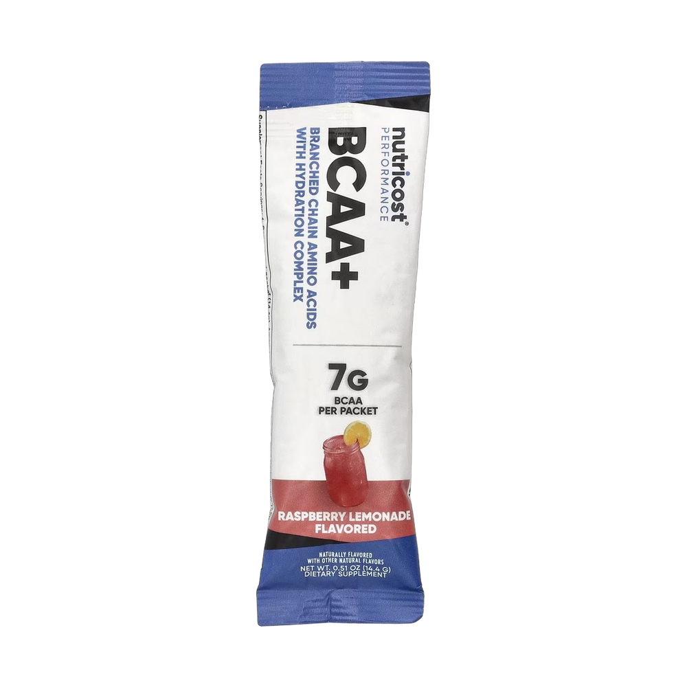 Nutricost, Performance, BCAA+, Raspberry Lemonade, 20 Packets, 0.5 oz (14 g) Each