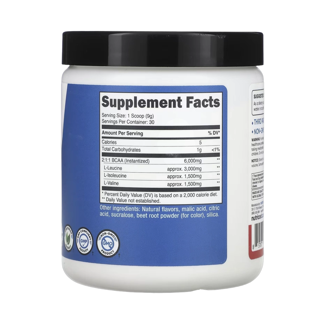 Nutricost, Performance, BCAA, Strawberry Kiwi, 9.6 oz, 270 g