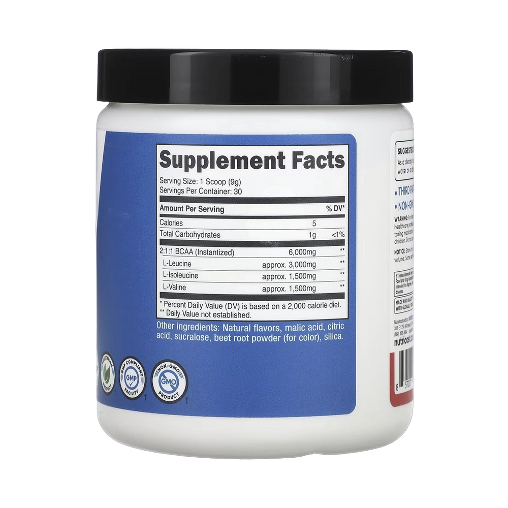 Nutricost, Performance, BCAA, Strawberry Kiwi, 9.6 oz, 270 g