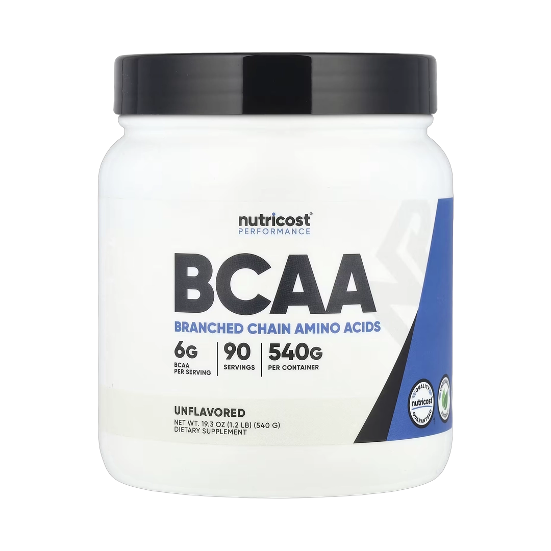 Nutricost, Performance, BCAA, Unflavored, 1.2 lb, 540 g