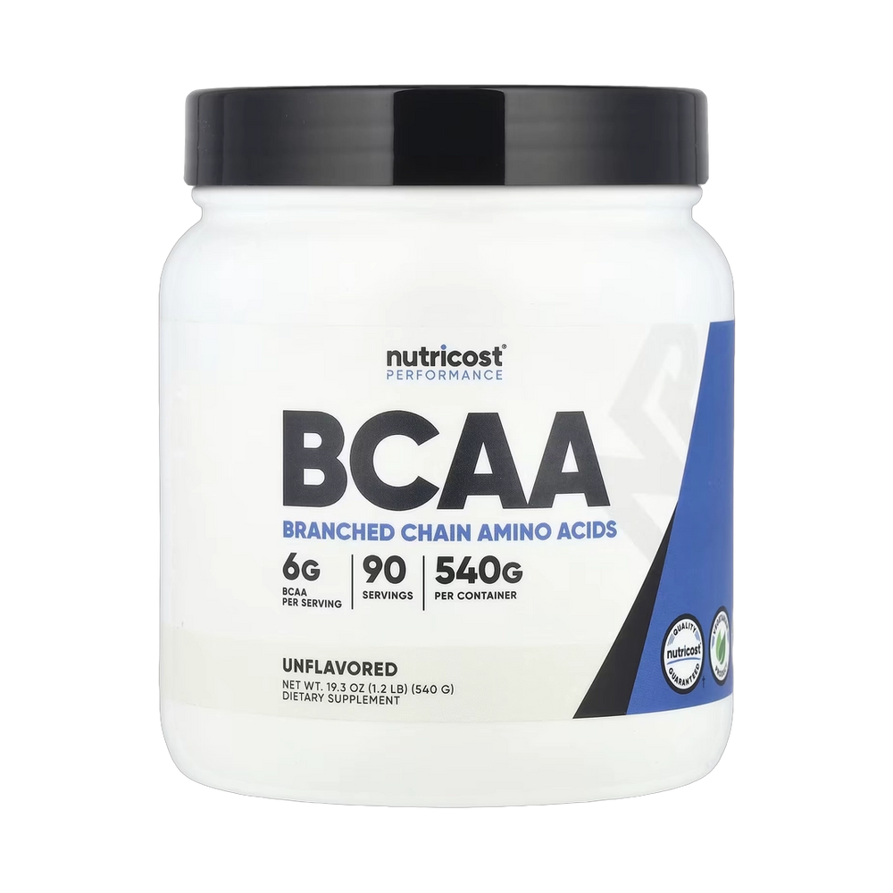 Nutricost, Performance, BCAA, Unflavored, 1.2 lb, 540 g