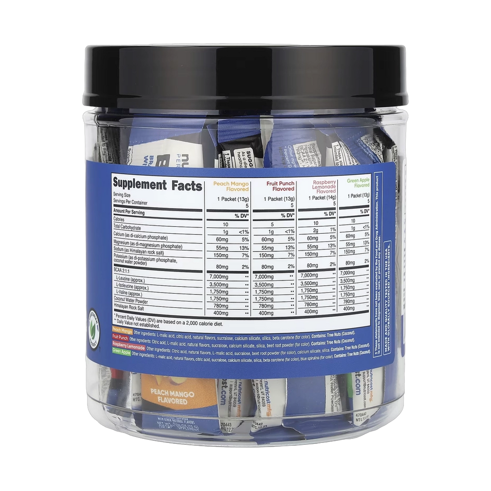 Nutricost, Performance, BCAA +, Variety Pack, 20 Packets, 0.5 oz (13-14 g) Each
