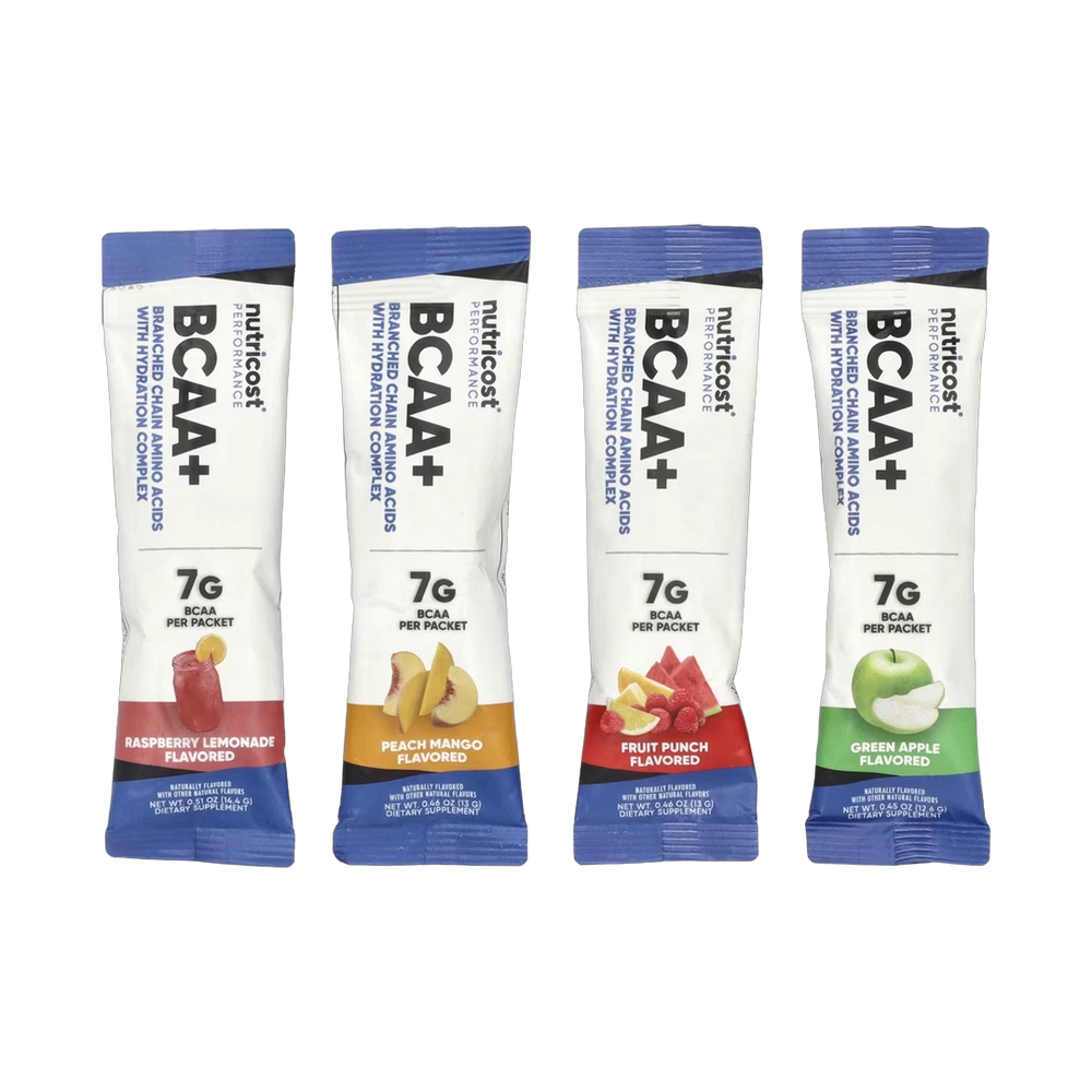 Nutricost, Performance, BCAA +, Variety Pack, 20 Packets, 0.5 oz (13-14 g) Each