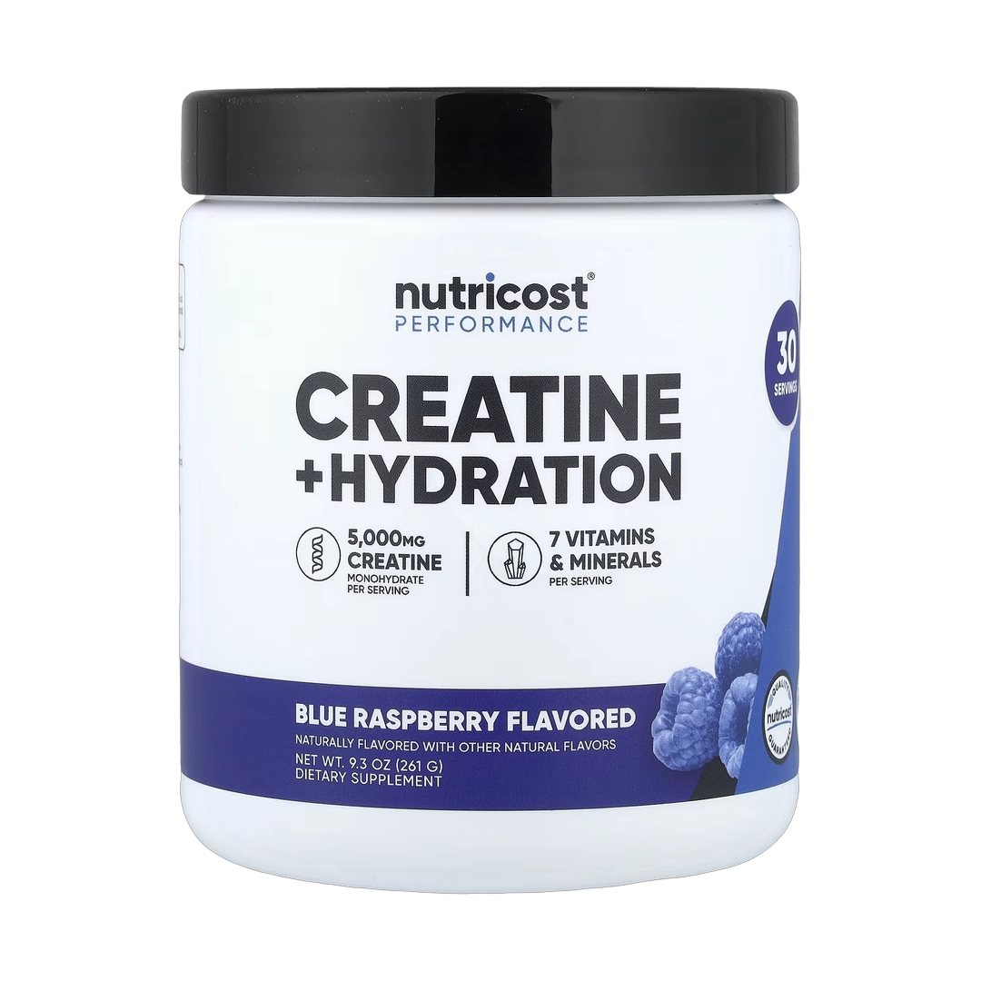 Nutricost, Performance, Creatine + Hydration, Blue Raspberry, 9.3 oz, 261 g