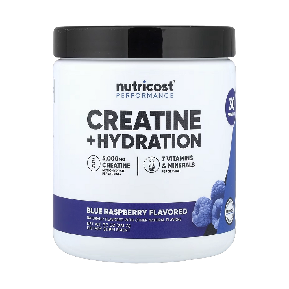 Nutricost, Performance, Creatine + Hydration, Blue Raspberry, 9.3 oz, 261 g