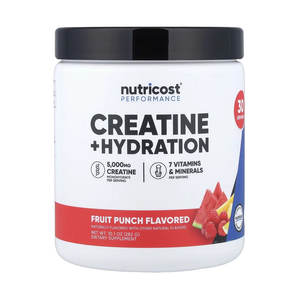 Nutricost, Performance, Creatine + Hydration, Fruit Punch, 10.1 oz, 282 g