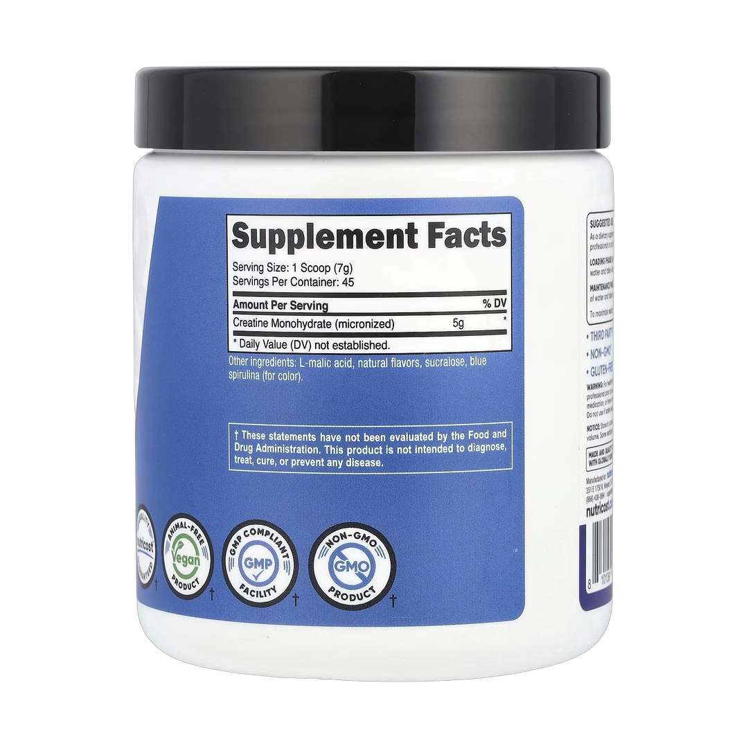Nutricost, Performance, Creatine Monohydrate, Blue Raspberry, 10.7 oz, 300 g