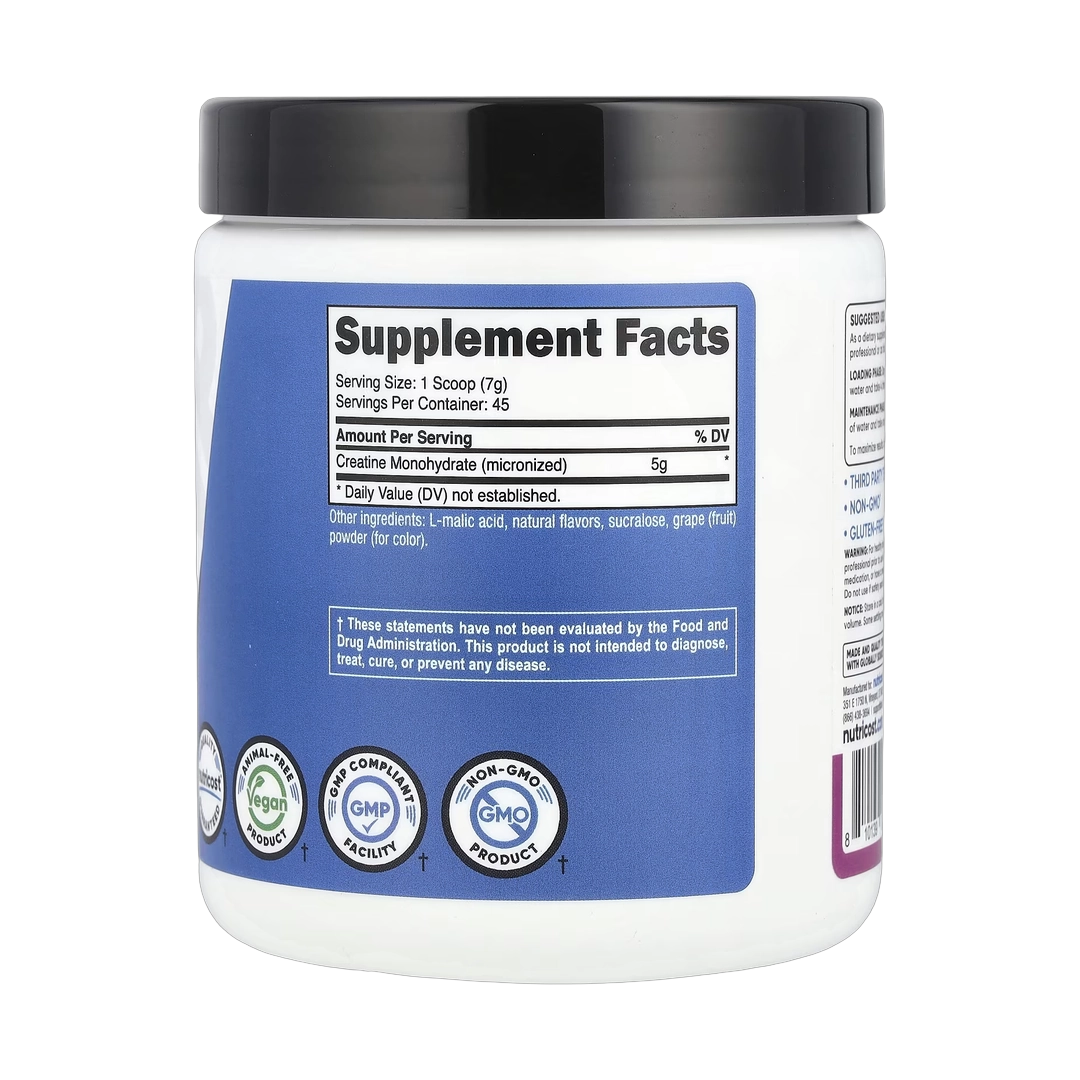 Nutricost, Performance, Creatine Monohydrate, Grape, 10.7 oz, 300 g