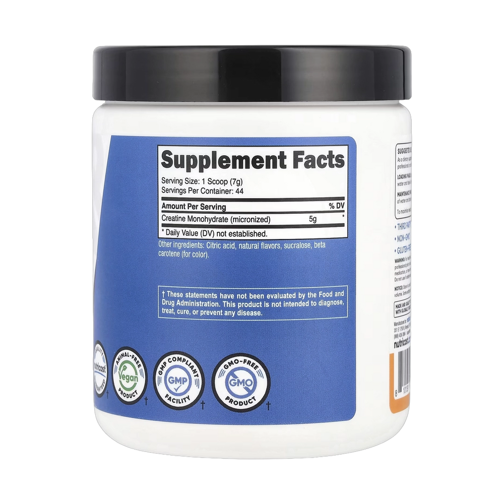 Nutricost, Performance, Creatine Monohydrate, Mandarin Orange, 10.7 oz, 300 g