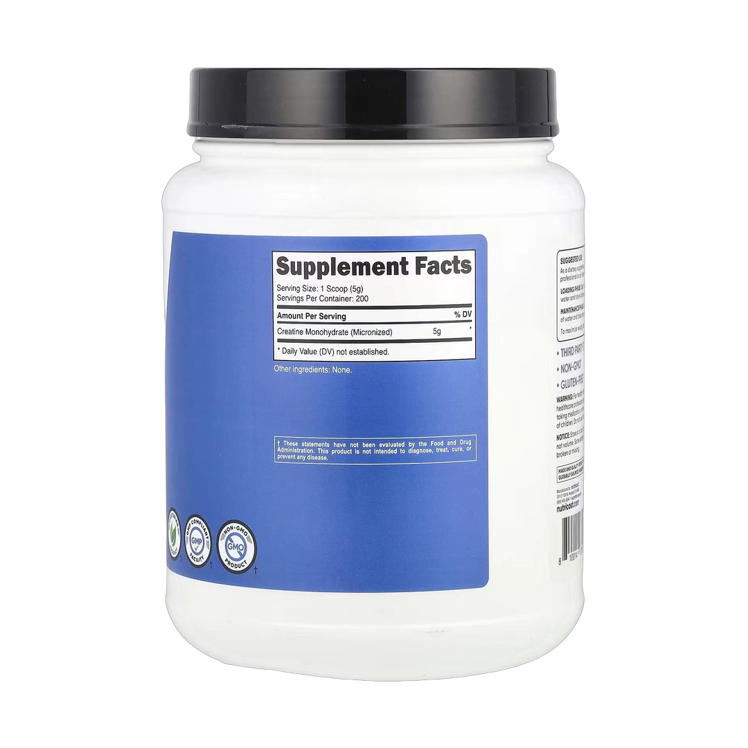 Nutricost, Performance, Creatine Monohydrate, Unflavored , 2.2 lb, 1 kg