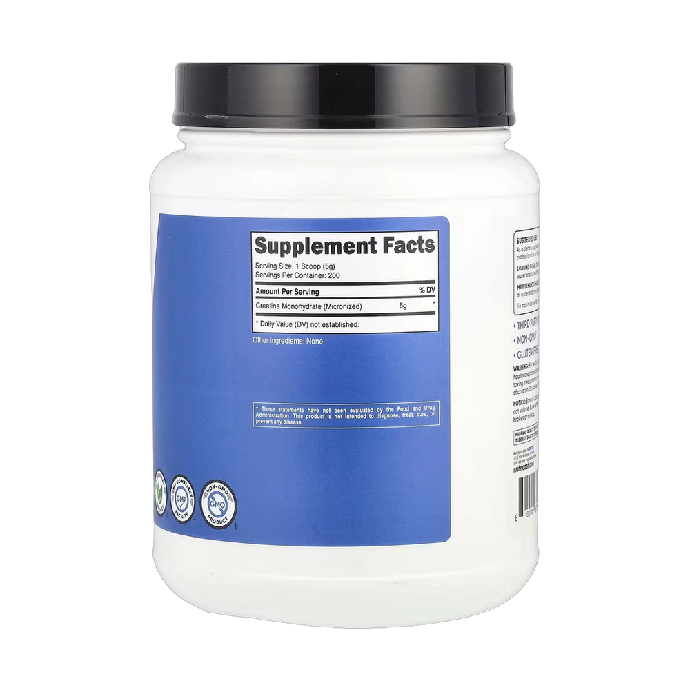 Nutricost, Performance, Creatine Monohydrate, Unflavored , 2.2 lb, 1 kg