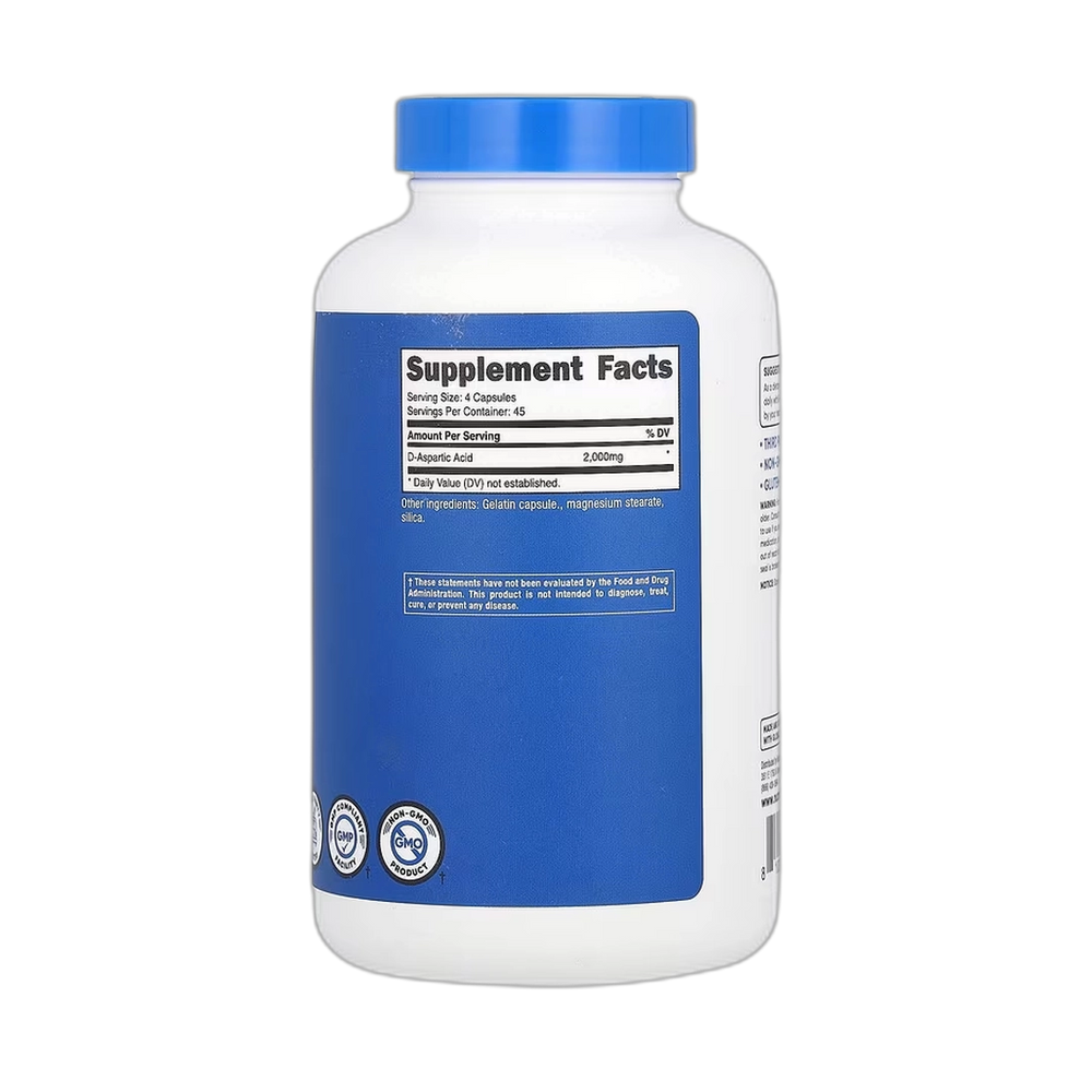 Nutricost, Performance, D-Aspartic Acid, 180 Capsules