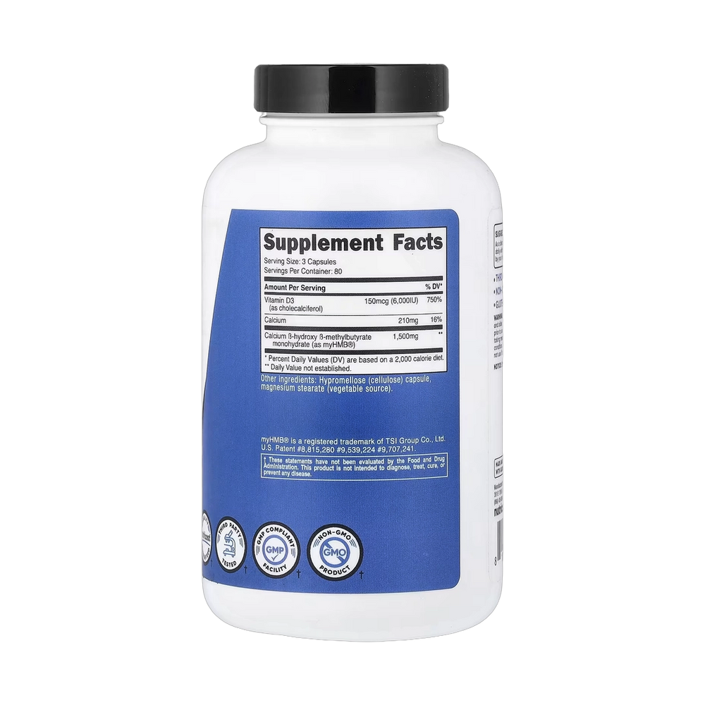 Nutricost, Performance, HMB + Vitamin D3, 240 Capsules