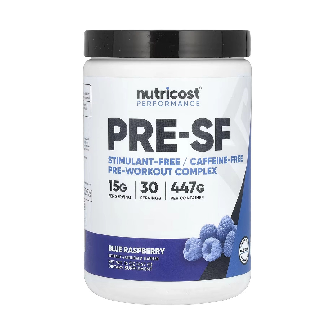 Nutricost, Performance, Pre-SF, Stimulant-Free Pre-Workout Complex, Blue Raspberry, 16 oz,447 g