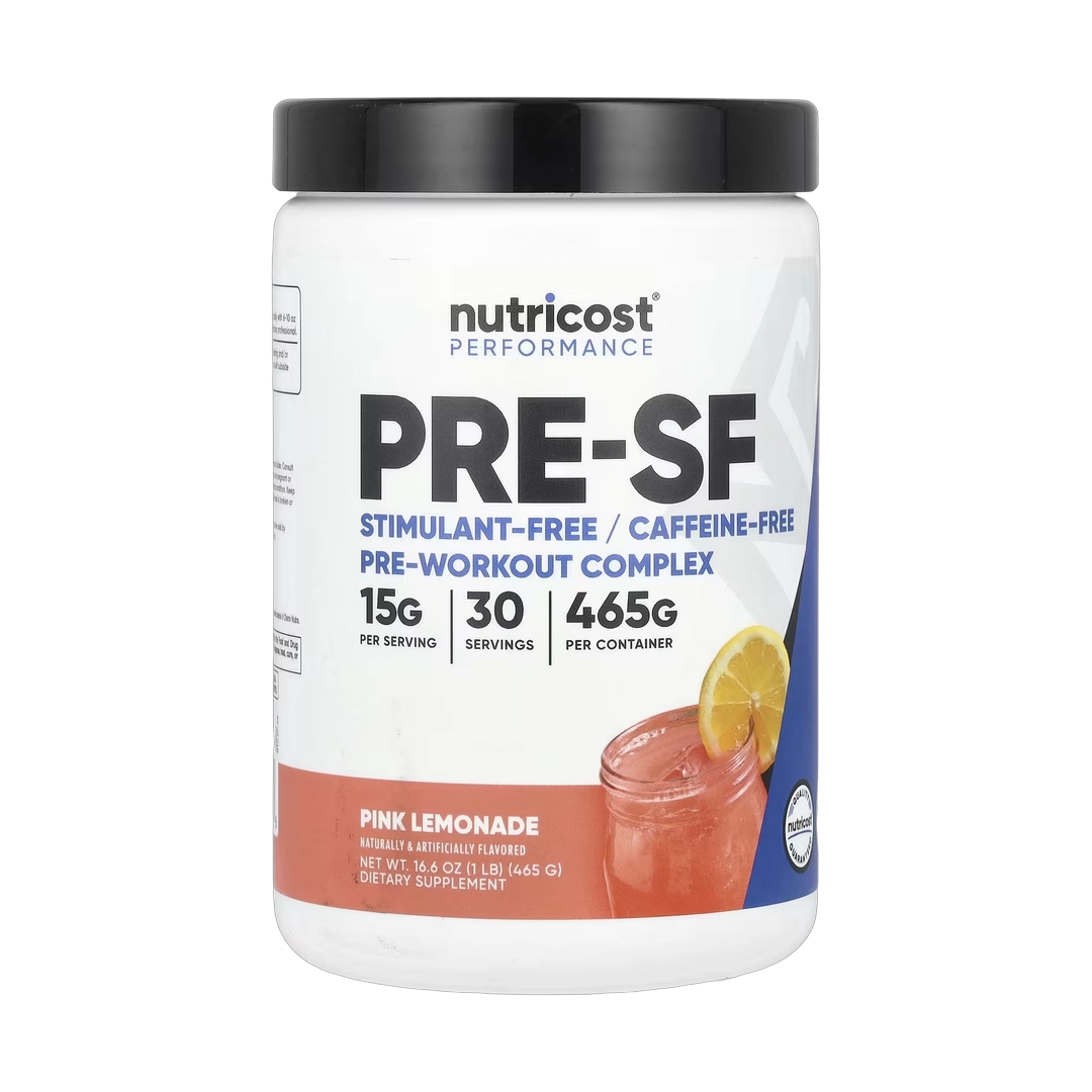 Nutricost, Performance, Pre-SF, Stimulant-Free Pre-Workout Complex, Pink Lemonade, 1 lb, 465 g