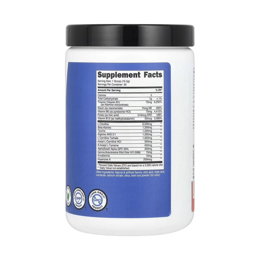 Nutricost, Performance, Pre-SF, Stimulant-Free Pre-Workout Complex, Pink Lemonade, 1 lb, 465 g