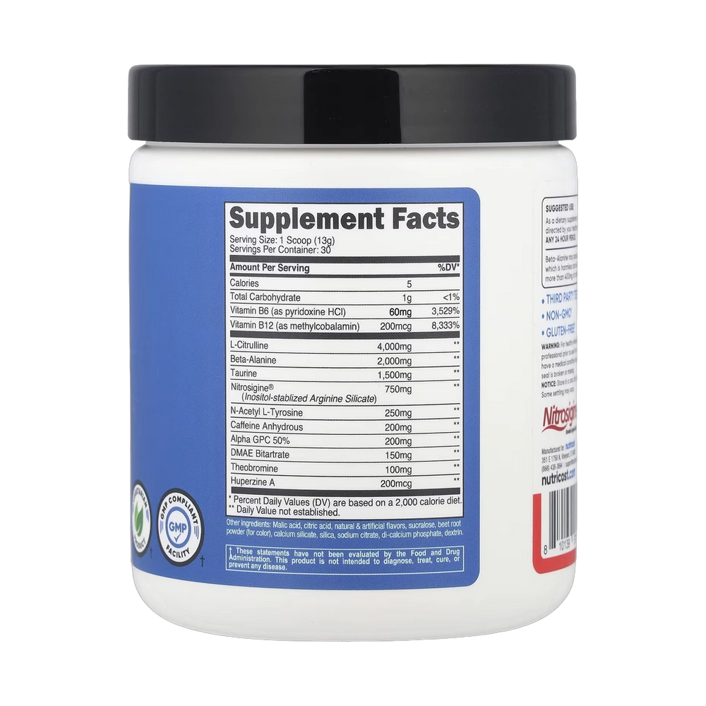 Nutricost, Performance, Pre-Workout Complex, Fruit Punch, 14 oz, 393 g