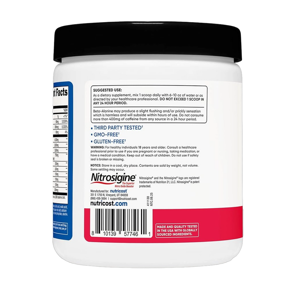 Nutricost, Performance, Pre-Workout Complex, Raspberry Margarita, 13.1 oz, 366 g