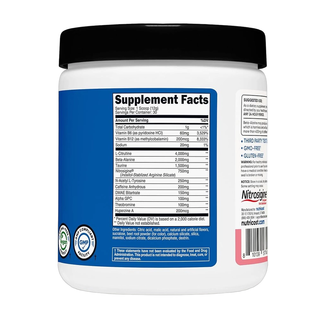 Nutricost, Performance, Pre-Workout Complex, Watermelon Candy, 13 oz, 363 g