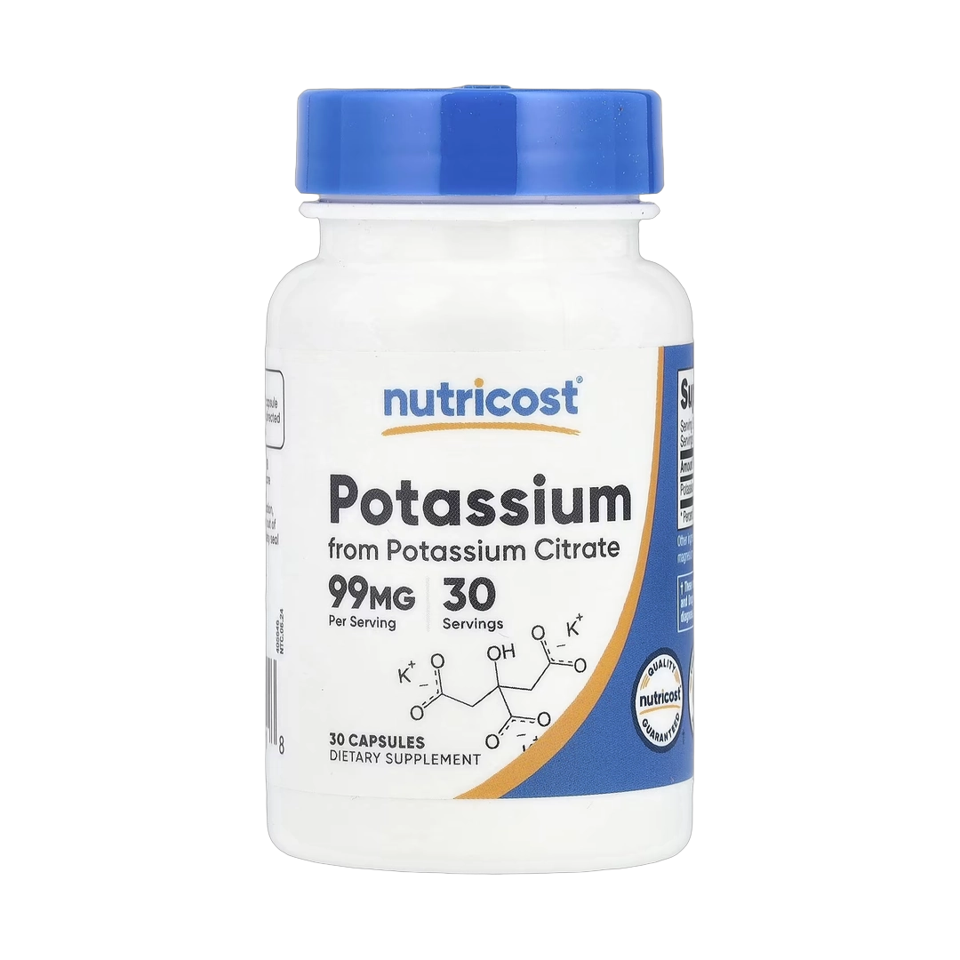 Nutricost, Potassium, 99 mg , 30 Capsules