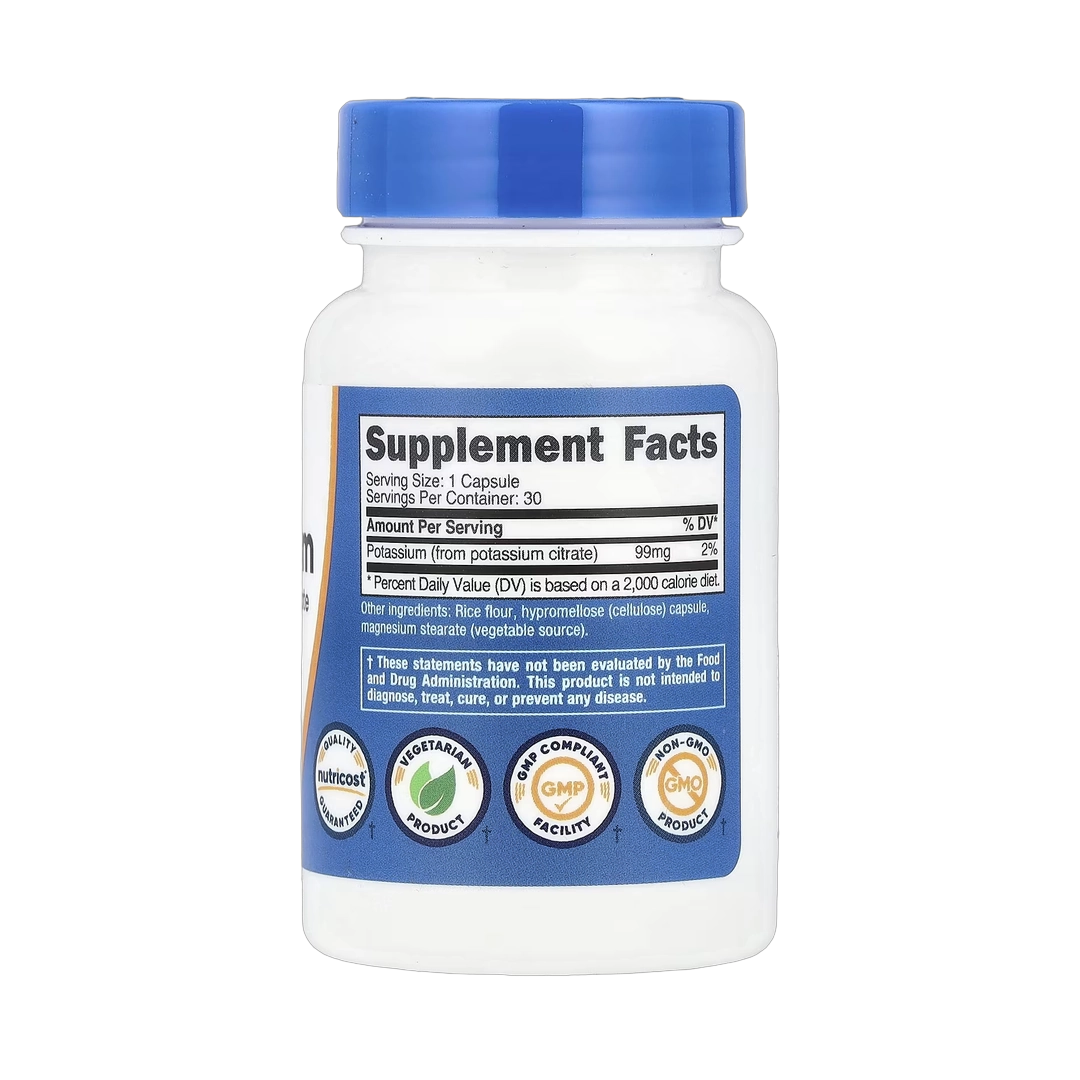 Nutricost, Potassium, 99 mg , 30 Capsules