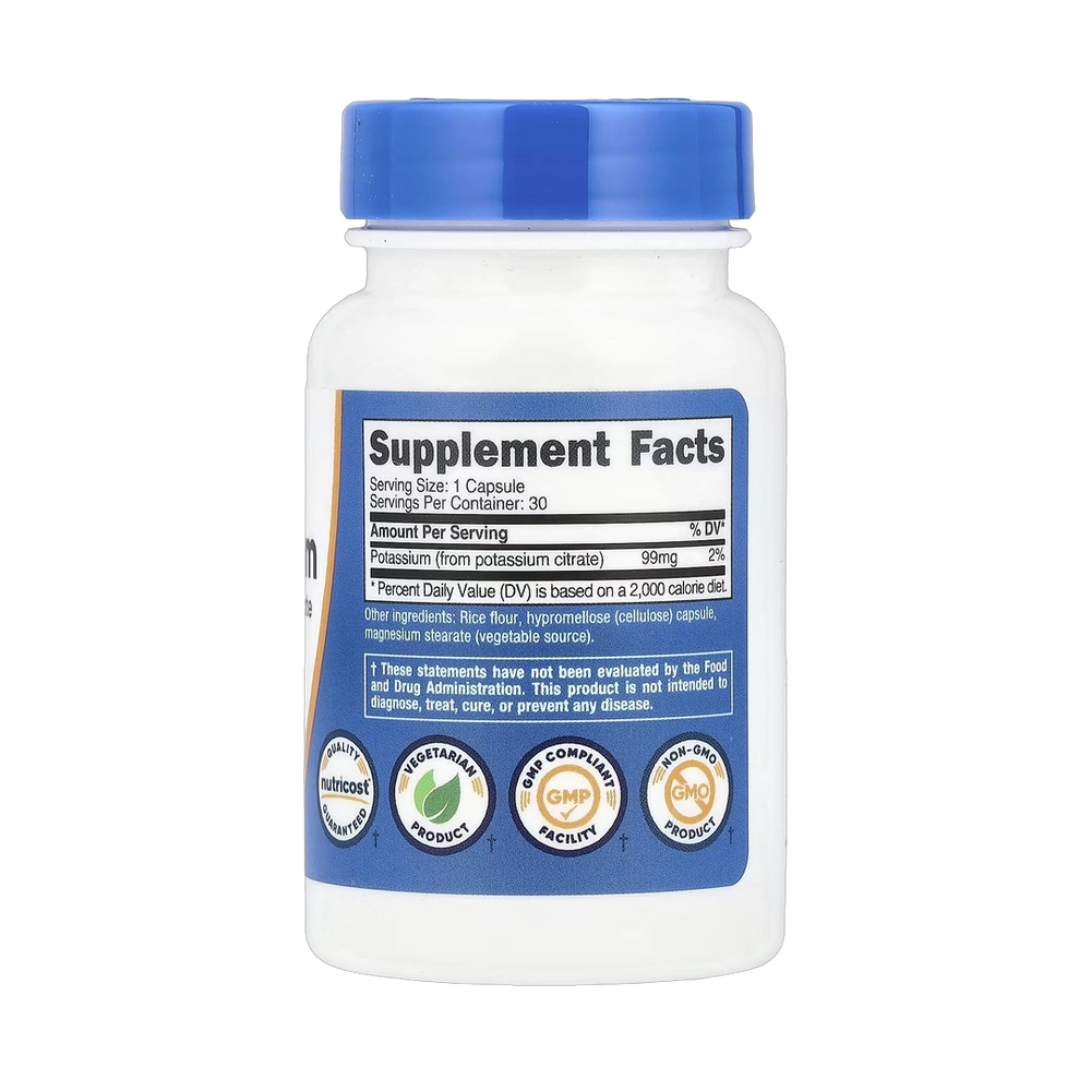 Nutricost, Potassium, 99 mg , 30 Capsules
