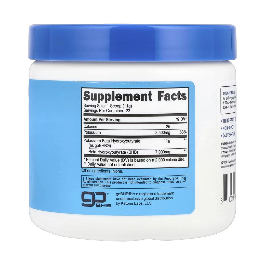 Nutricost, Potassium BHB, goBHB®, Unflavored, 8.9 oz, 250 g